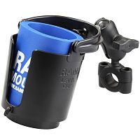 RAM-B-408-75-1-A-132U подстаканник RAM Level Cup на руль 19-25 мм муфта 60 мм шары 25 мм (1")